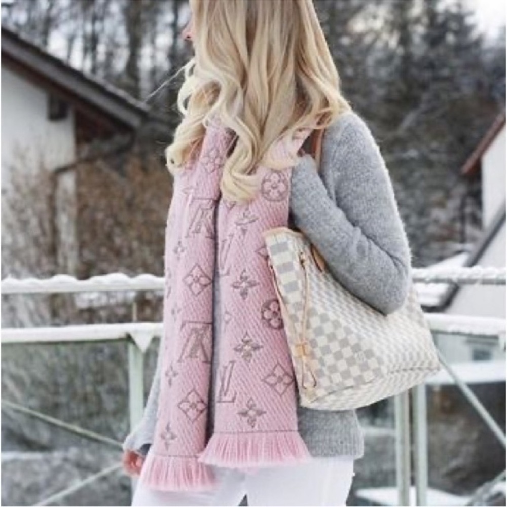 Louis Vuitton Logomania Shine Pink Scarf